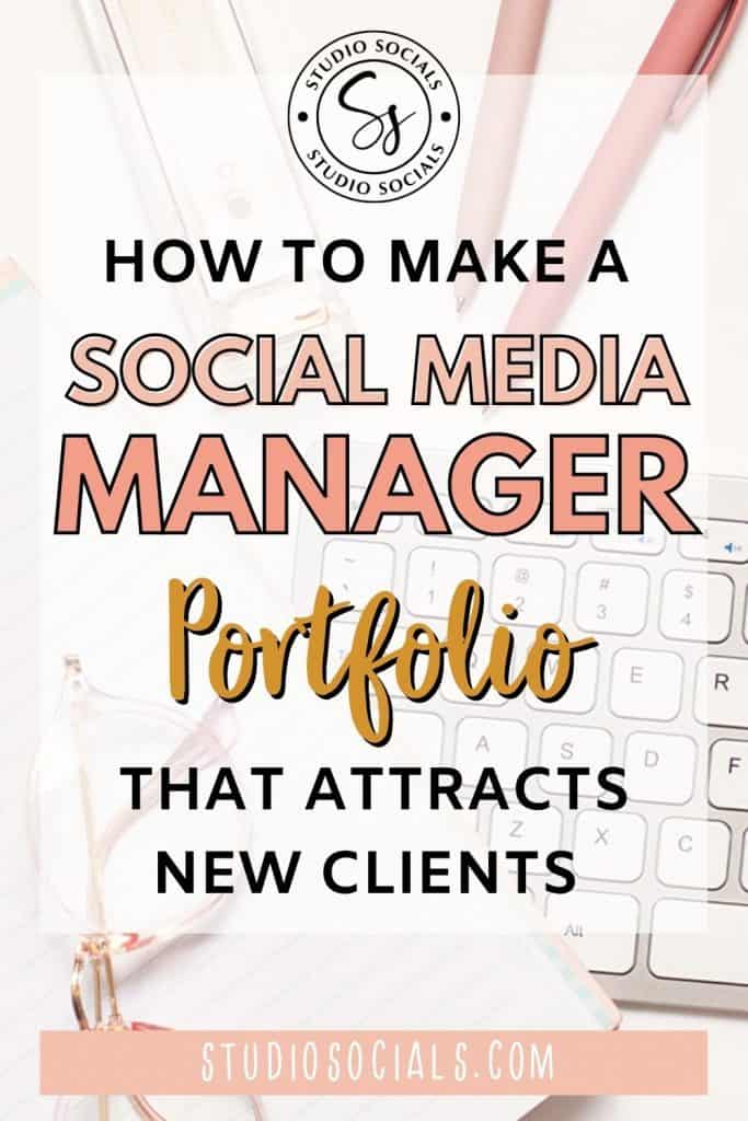 how to make a social media manager portfolio