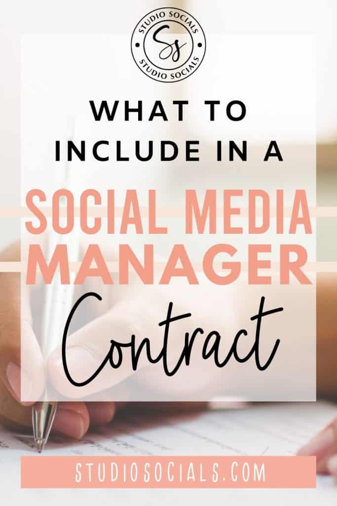 freelance social media manager contract