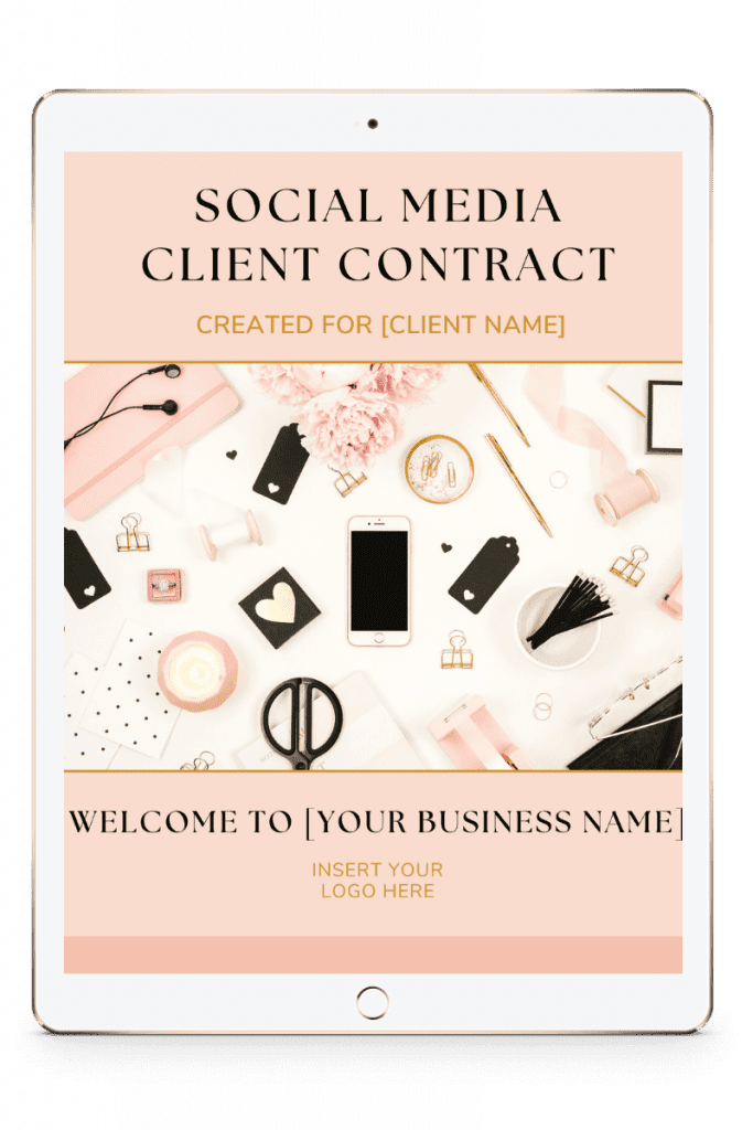 social media manager contract