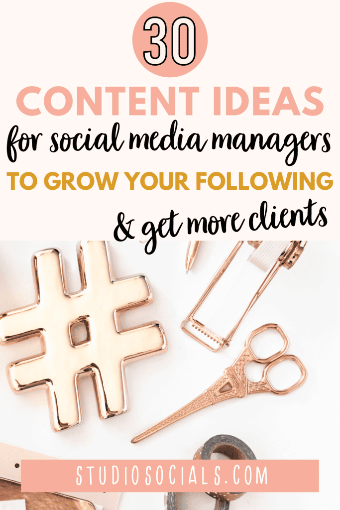 content ideas for social media managers