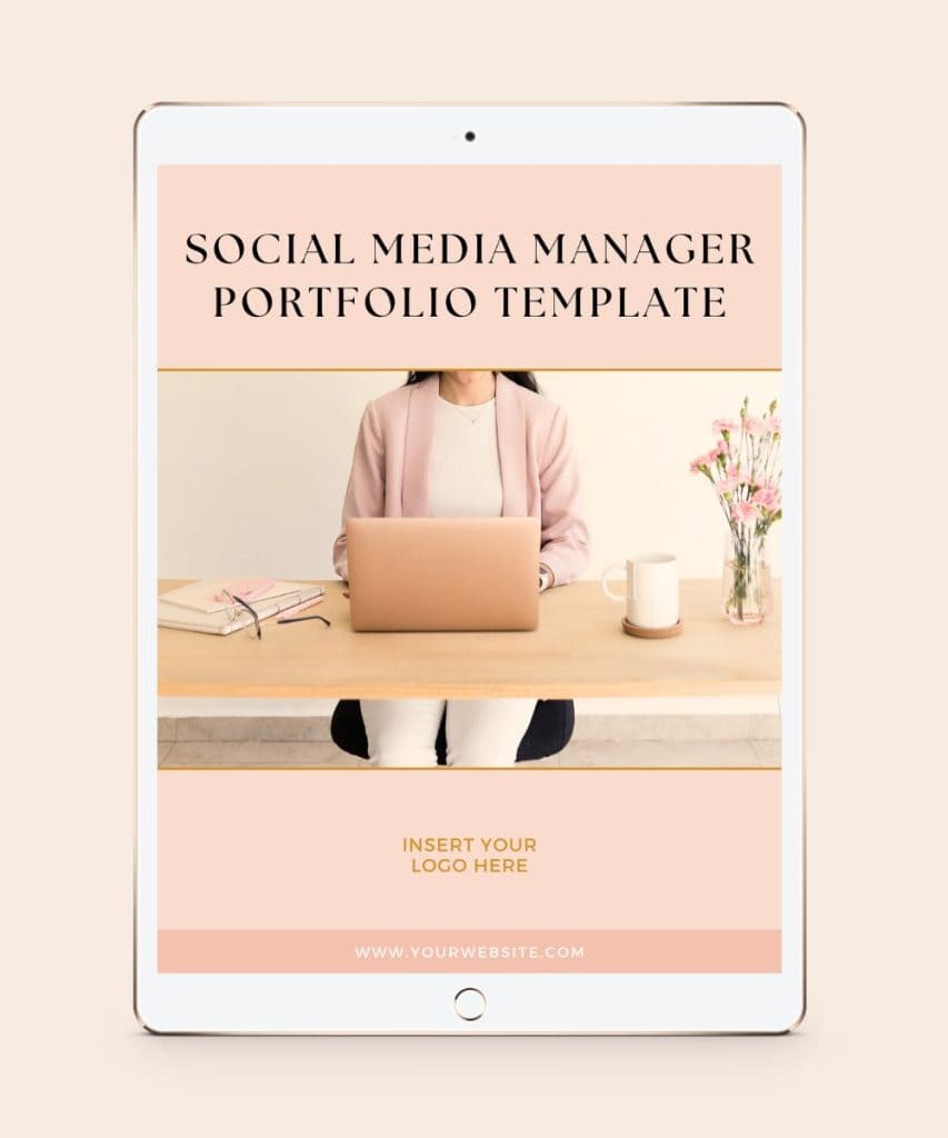 social media manager portfolio template